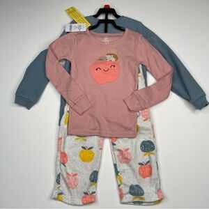 Carter’s Outfit Pants Shirts 3 Piece Fleece Tee Sweatshirt Pants Soft Comfy New